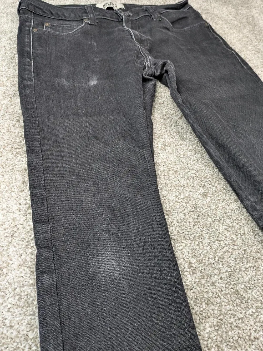 Naked & Famous Denim Jeans Mens 31 Black Super Skinny Guy Power Stretch 013010
